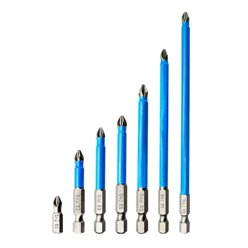 New Shown-1Set 25/50/65/70/90/127/150 Cross-Bit Drill Magnetic PH2 Electric Screwdriver Bits Non-Slip Batch Head Wind Impact Dri
New Shown-1Set 25/50/65/70/90/127/150 Cross-Bit Drill Magnetic PH2 Electric Screwdriver Bits Non-Slip Batch Head Wind Impact Dri