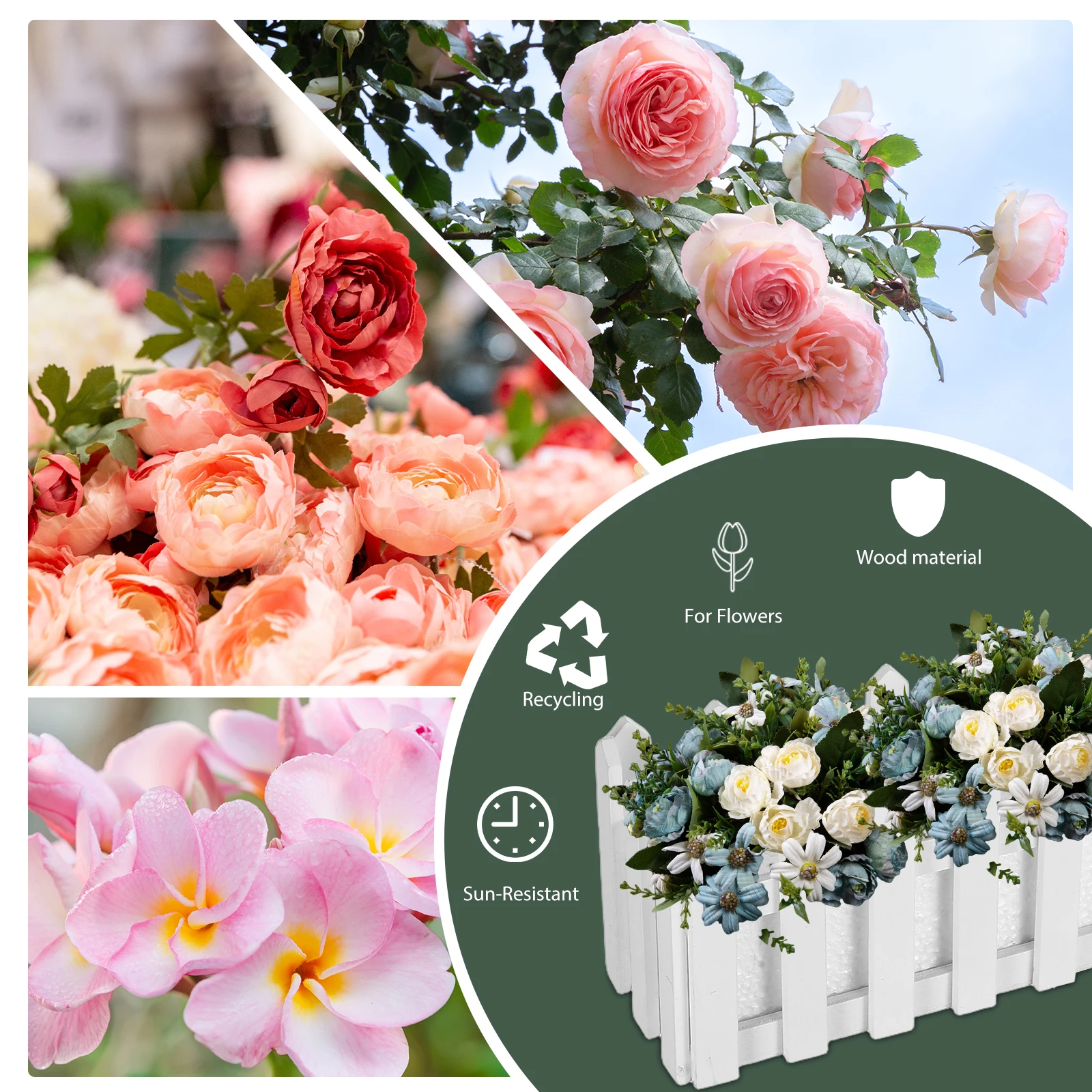 Fake Fence Planter Flower Planter Wood Fence Flowerpot Boxes Artificial Decor Container Garden Flower Pot Office Home
Fake Fence Planter Flower Planter Wood Fence Flowerpot Boxes Artificial Decor Container Garden Flower Pot Office Home