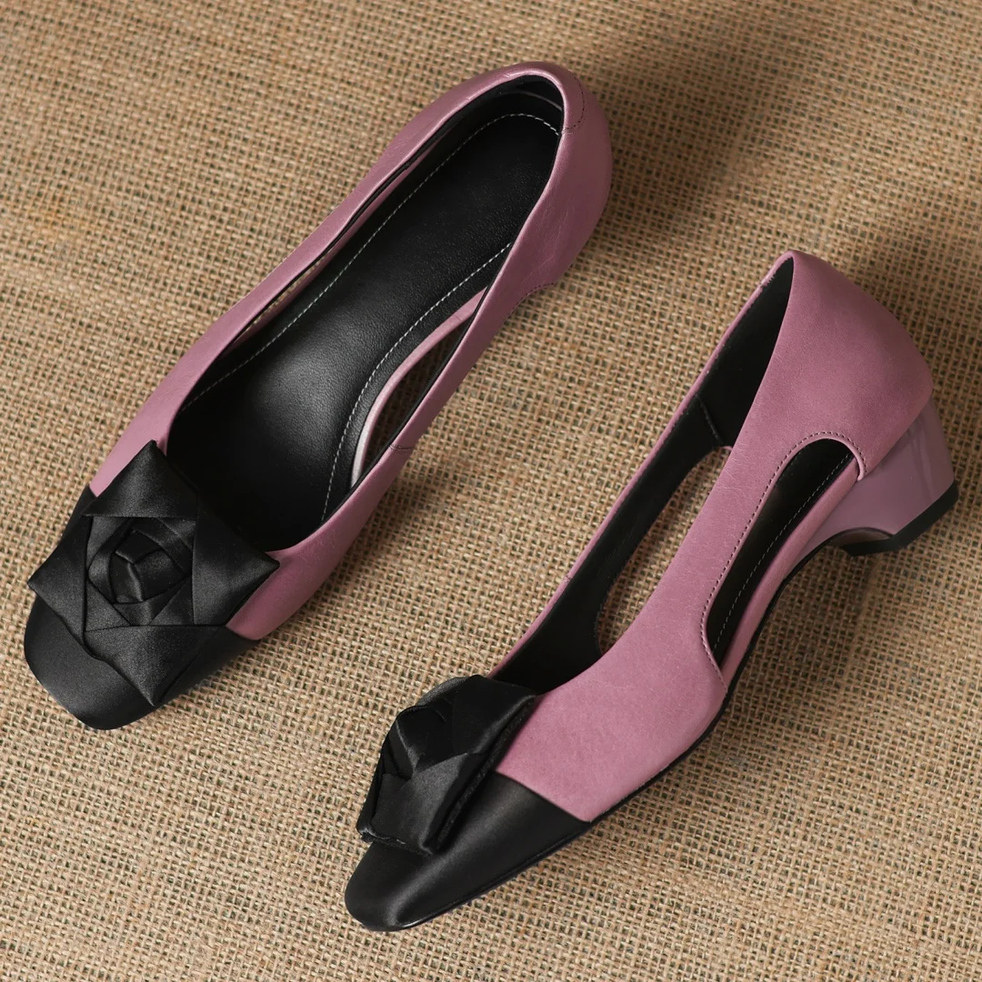 danxuefei women's sheepskin satin fabric patchwork square toe flower decoration slip-on pumps 3.5cm kitten heel summer sandals
danxuefei women's sheepskin satin fabric patchwork square toe flower decoration slip-on pumps 3.5cm kitten heel summer sandals