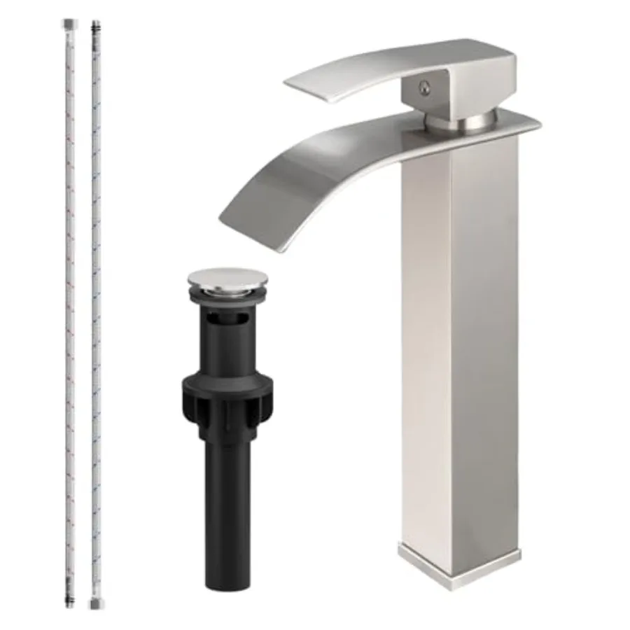 Waterfall Bathroom Faucet Stainless Steel Vessel Sink Faucet Single Handle One Hole Deck Mount Bowl Vanity Sink Faucet Pop-up S
Waterfall Bathroom Faucet Stainless Steel Vessel Sink Faucet Single Handle One Hole Deck Mount Bowl Vanity Sink Faucet Pop-up S