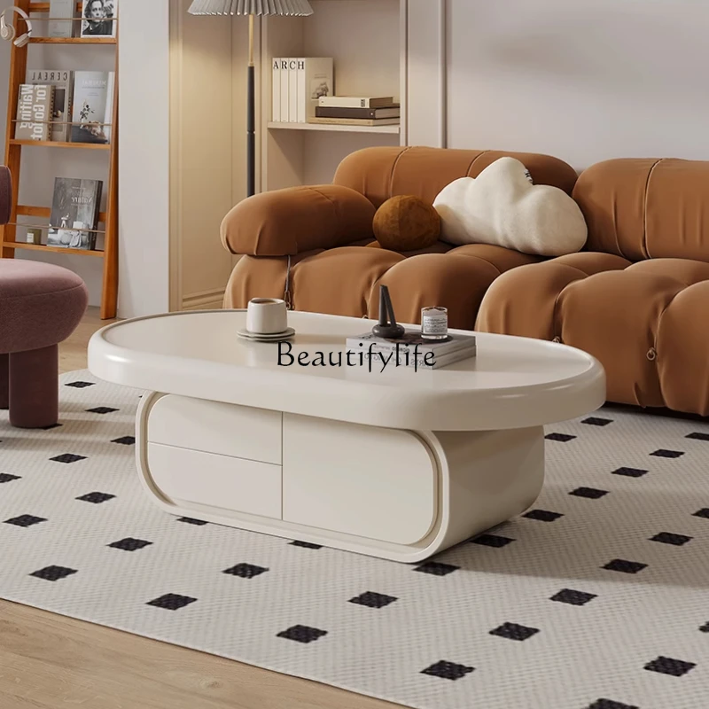 Cream wind paint coffee table modern simple small apartment household living room
Cream wind paint coffee table modern simple small apartment household living room