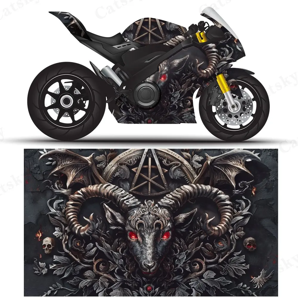 Виниловая пленка для мотоцикла Evil Eyed Demon Goat, самоклеящаяся водонепроницаемая наклейка для мотоцикла из ПВХ, декоративная пленка против царапин для Bi
Виниловая пленка для мотоцикла Evil Eyed Demon Goat, самоклеящаяся водонепроницаемая наклейка для мотоцикла из ПВХ, декоративная пленка против царапин для Bi