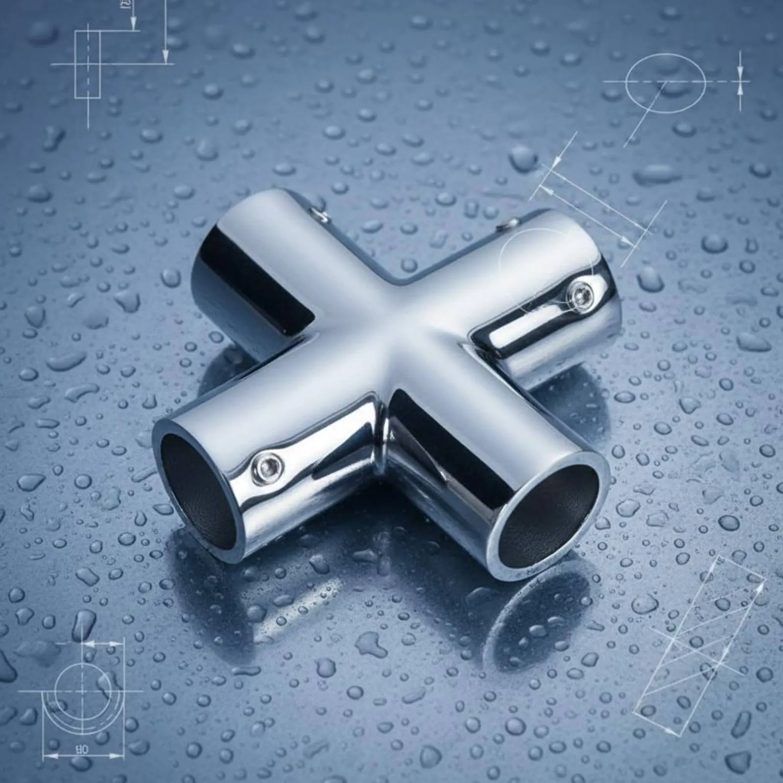 Four-Way Cross Tube Connector Four-Way Cross Pipe Connector Boat Handrail Fitting Sturdy Duty for Yacht, RV
Four-Way Cross Tube Connector Four-Way Cross Pipe Connector Boat Handrail Fitting Sturdy Duty for Yacht, RV
