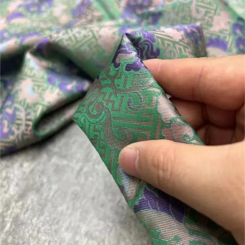 CyNew product green-purple silk old brocade fabric upper garment cheongsam traditional Chinese style
CyNew product green-purple silk old brocade fabric upper garment cheongsam traditional Chinese style