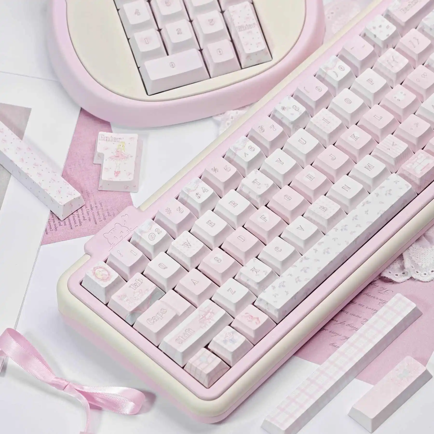 Original Pink Keycaps MX Switch Mechanical Keyboard Caps 145 Keys PBT Thermal Sublimation FOA Cherry Profiled Keycap Accessories
Original Pink Keycaps MX Switch Mechanical Keyboard Caps 145 Keys PBT Thermal Sublimation FOA Cherry Profiled Keycap Accessories