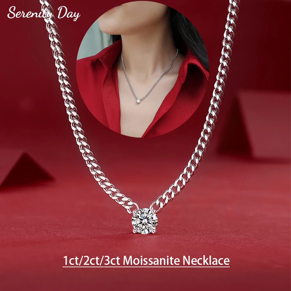 Serenity 1-3ct D VVS1 Moissanite Diamond Necklace for Women Man S925 Sterling Silver 3mm Width Cuban Neck Chain Pendant Necklace
Serenity 1-3ct D VVS1 Moissanite Diamond Necklace for Women Man S925 Sterling Silver 3mm Width Cuban Neck Chain Pendant Necklace