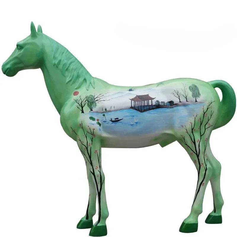 Grp Sculpture Painted Big Horse Garden Amusement Park Decoration Big Horse Decoration Resin Art
Grp Sculpture Painted Big Horse Garden Amusement Park Decoration Big Horse Decoration Resin Art