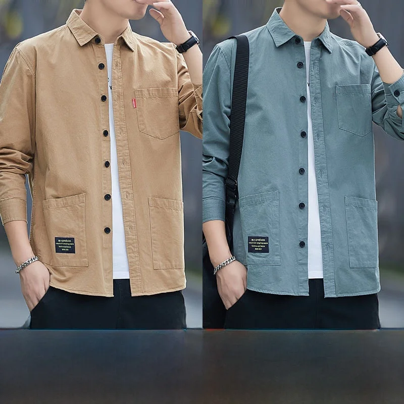 Men's Workwear Shirt Resistant to Wear Long Sleeve Casual Style Collar Buttoned Closure Autumn Season Loose Fit Garment
Men's Workwear Shirt Resistant to Wear Long Sleeve Casual Style Collar Buttoned Closure Autumn Season Loose Fit Garment