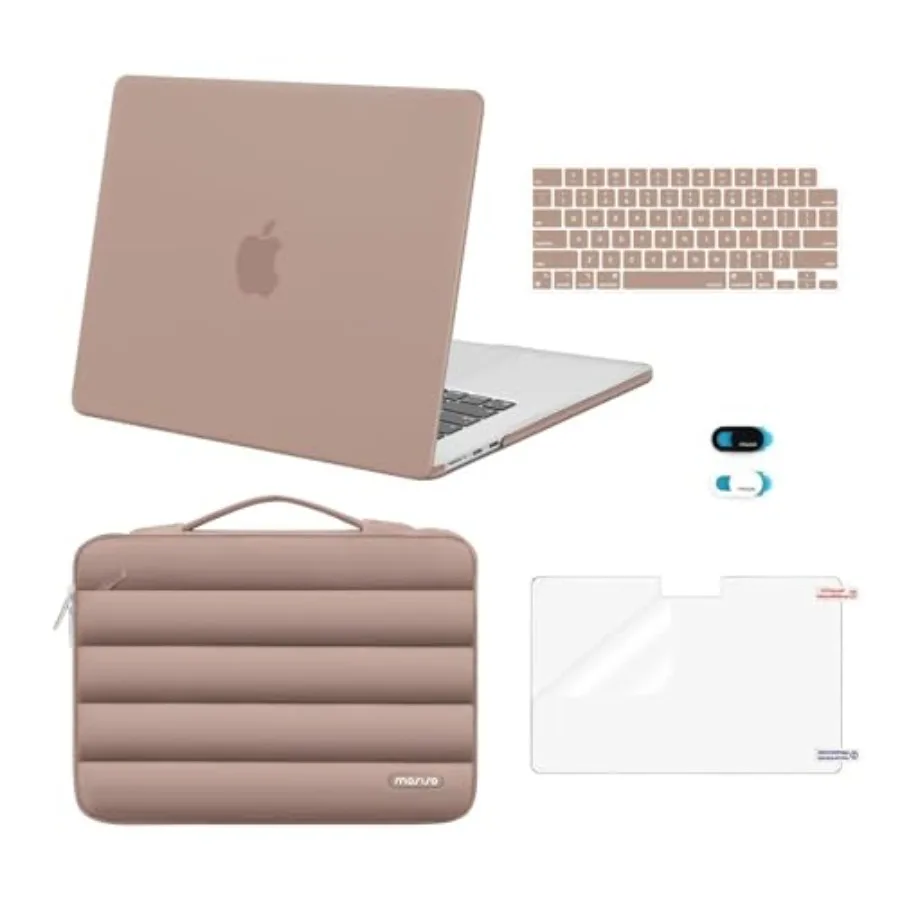 Compatible with MacBook Air 15 inch Case M5 2026 M4 2025 M3 2024 M2 2023 A3448 A3241 A3114 A2941, Plastic Hard Shell CaseandPuf
Compatible with MacBook Air 15 inch Case M5 2026 M4 2025 M3 2024 M2 2023 A3448 A3241 A3114 A2941, Plastic Hard Shell CaseandPuf