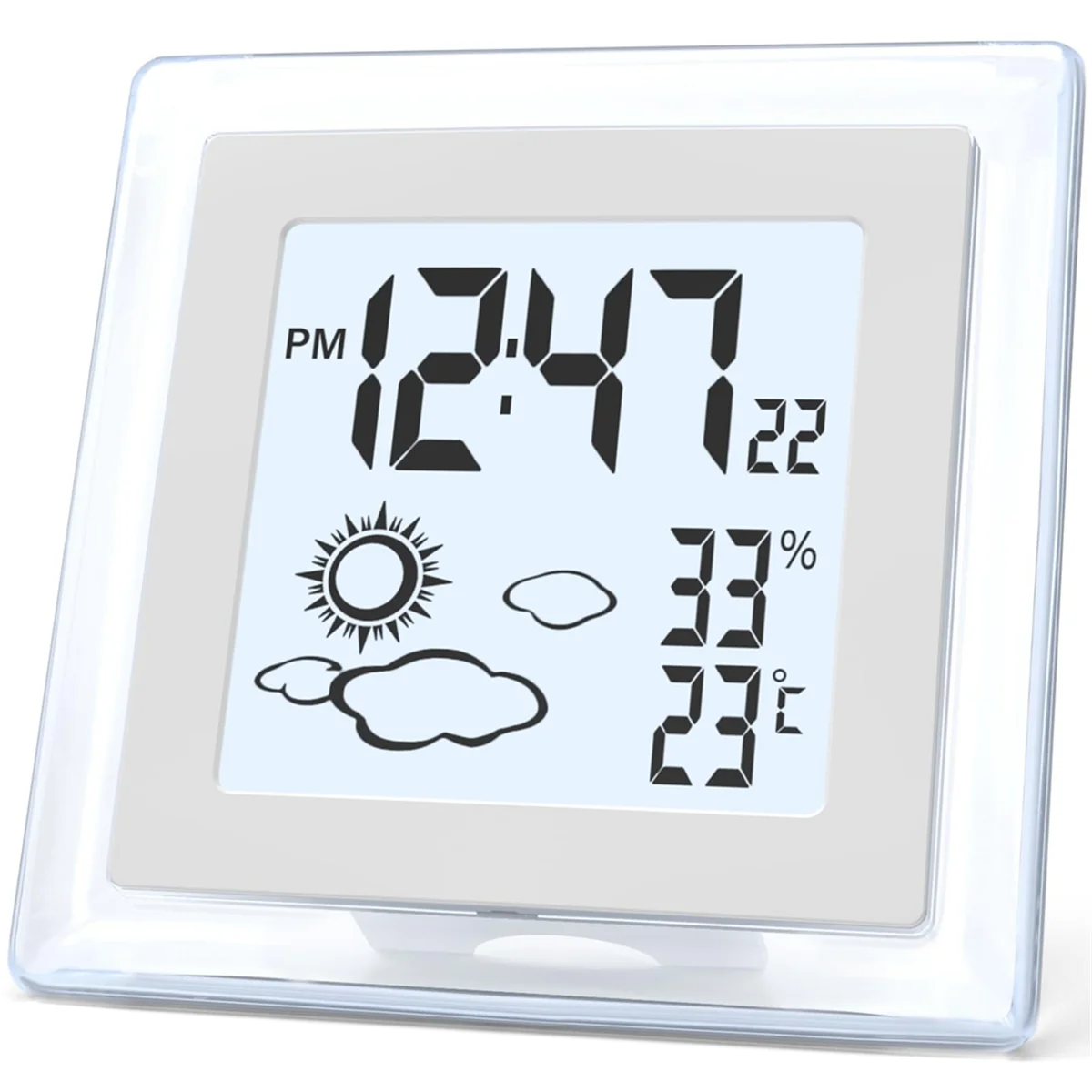 AT13 Digital Battery Operated Alarm Clock with Auto Backlight, Indoor Temperature Humidity, 12/24H, Date, Desk Clock
AT13 Digital Battery Operated Alarm Clock with Auto Backlight, Indoor Temperature Humidity, 12/24H, Date, Desk Clock