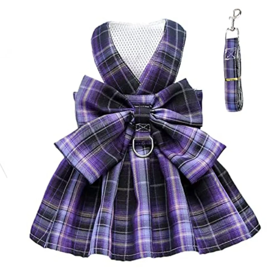 Plaid Dog Dress Bow Tie Harness Leash Set for Small Dogs Cats Girl Cute Princess Dog Dresses Spring Summer Puppy Bunny Rabbit C
Plaid Dog Dress Bow Tie Harness Leash Set for Small Dogs Cats Girl Cute Princess Dog Dresses Spring Summer Puppy Bunny Rabbit C