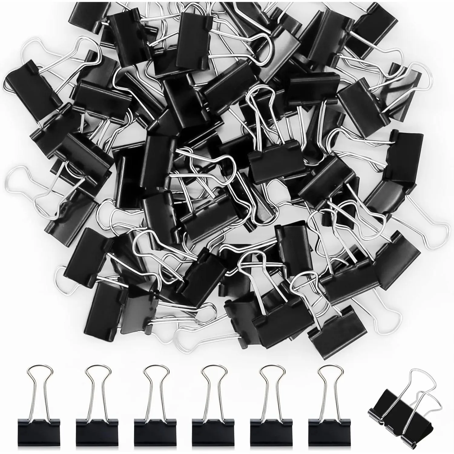 120 Pack Black Binder Clips 0.75 Inch for Office Supplies Home School and Business
120 Pack Black Binder Clips 0.75 Inch for Office Supplies Home School and Business