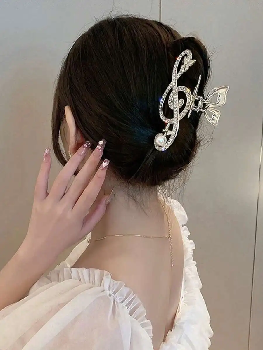 Sparkling Music Note Hair Claw Clip For Women Daily Party Accessories
Sparkling Music Note Hair Claw Clip For Women Daily Party Accessories