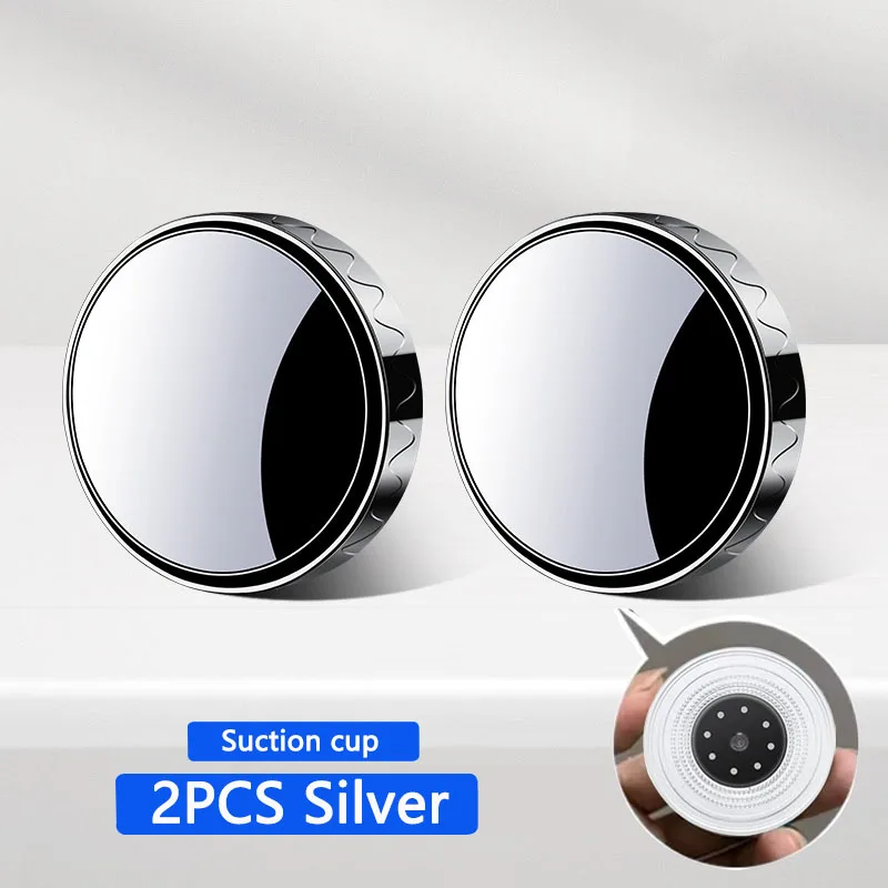 2PCS Car Rearview Mirror 360 Degree Rotation Wide-Angle Auto Round Frame Mirrors With Suction Cup Car Accessories Silver Black
2PCS Car Rearview Mirror 360 Degree Rotation Wide-Angle Auto Round Frame Mirrors With Suction Cup Car Accessories Silver Black