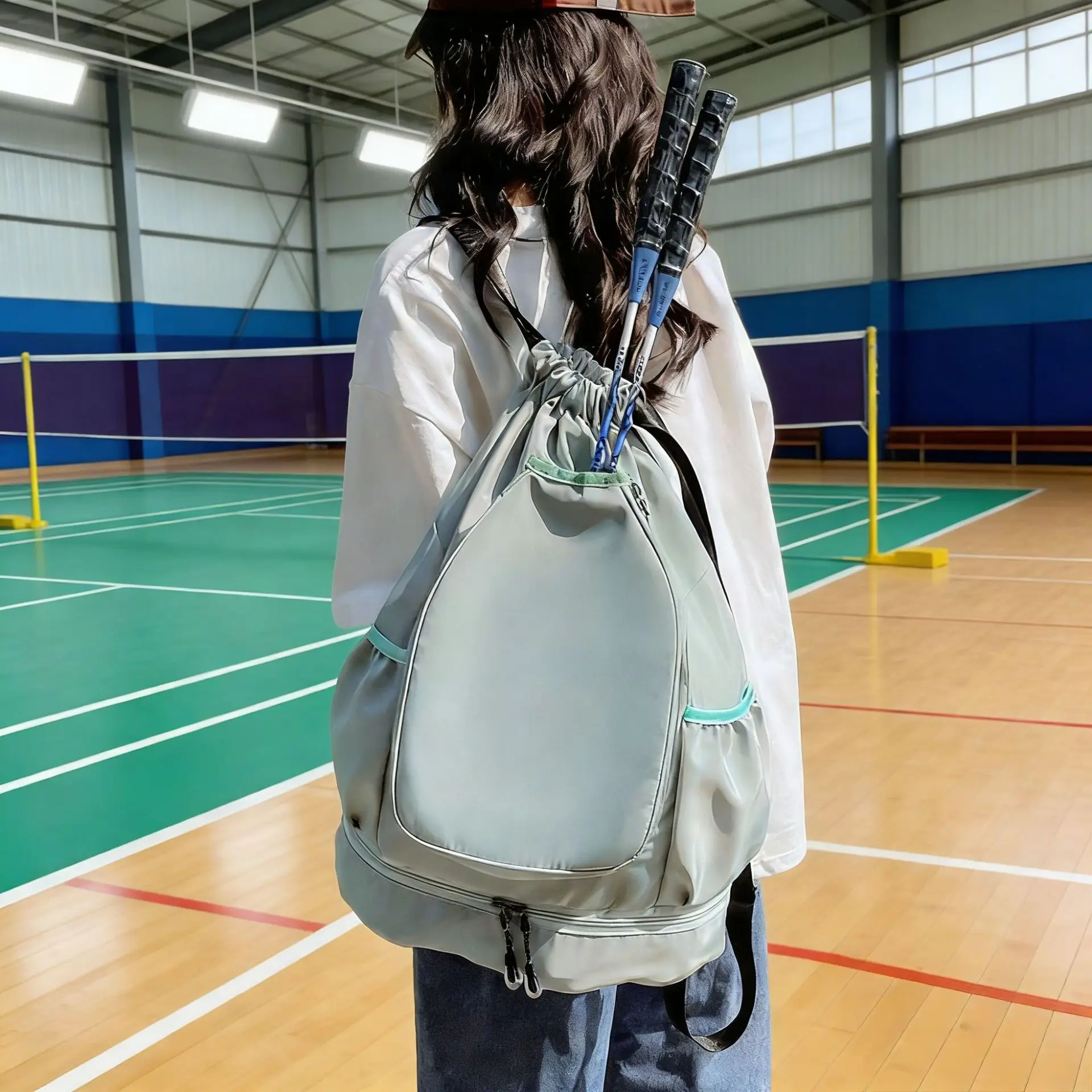 The Lightweight Drawstring Racquet Backpack: Spacious Outdoor Bag for Badminton & Tennis – Easy Carry Perfect for Sports
The Lightweight Drawstring Racquet Backpack: Spacious Outdoor Bag for Badminton & Tennis – Easy Carry Perfect for Sports