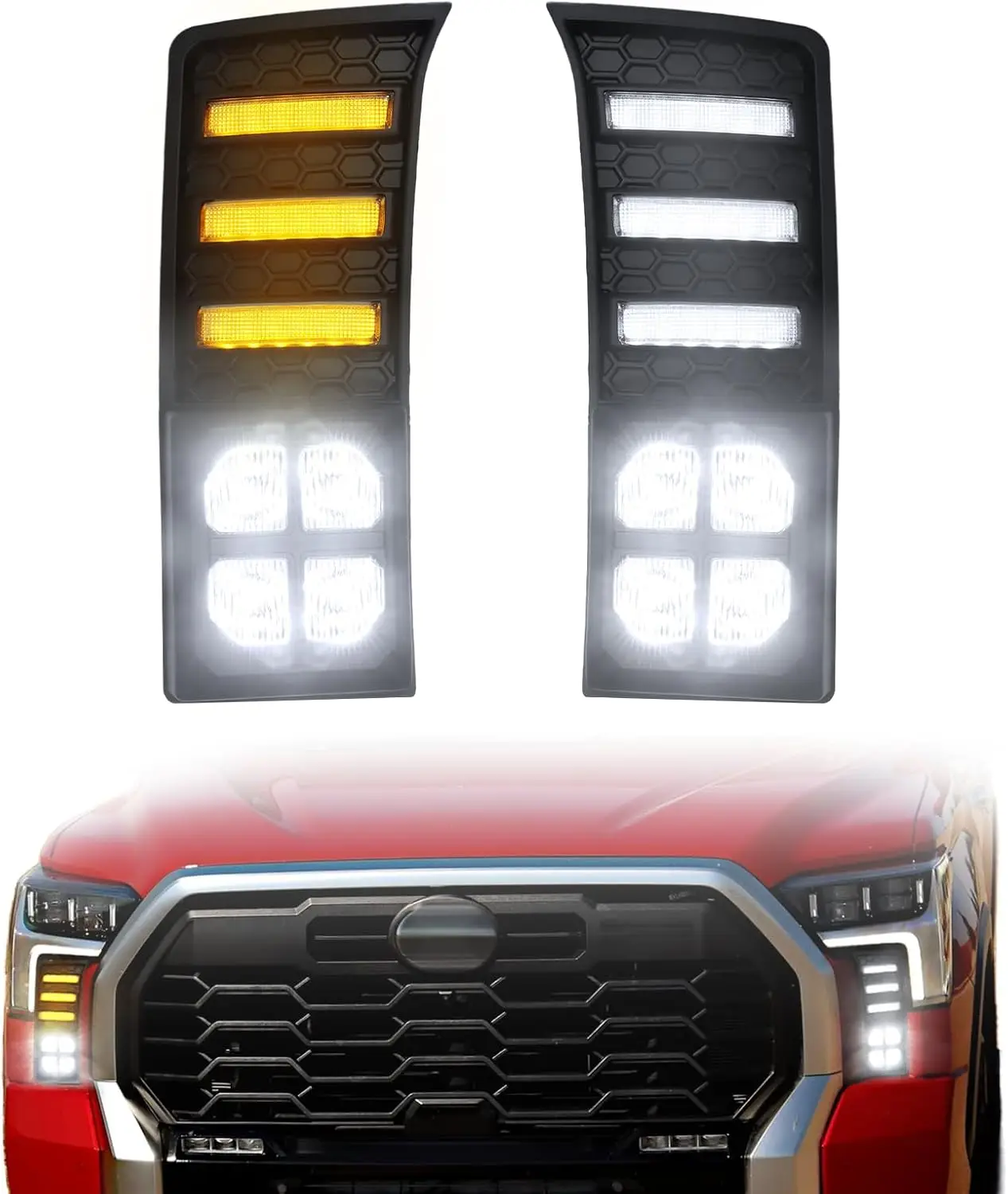 Foglights For Toyota Tundra 2022-2025 Higher Power Led Fog Lights DRL Accessories Daytime Running Lights Turn Signal Light
Foglights For Toyota Tundra 2022-2025 Higher Power Led Fog Lights DRL Accessories Daytime Running Lights Turn Signal Light
