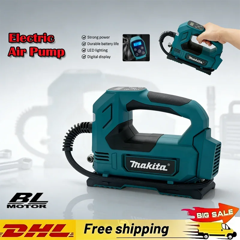 Электрический воздушный насос Makita 18В, портативный беспроводной компрессор для накачки шин автомобиля, велосипеда, мячей
Электрический воздушный насос Makita 18В, портативный беспроводной компрессор для накачки шин автомобиля, велосипеда, мячей