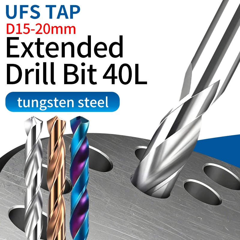 UFS TAP 1PCS Carbide Drill Bits D15.0-20.0mm 40mm-Long Tungsten Steel Twist Bit CNC Drilling Tool Hard Metal Drills
UFS TAP 1PCS Carbide Drill Bits D15.0-20.0mm 40mm-Long Tungsten Steel Twist Bit CNC Drilling Tool Hard Metal Drills