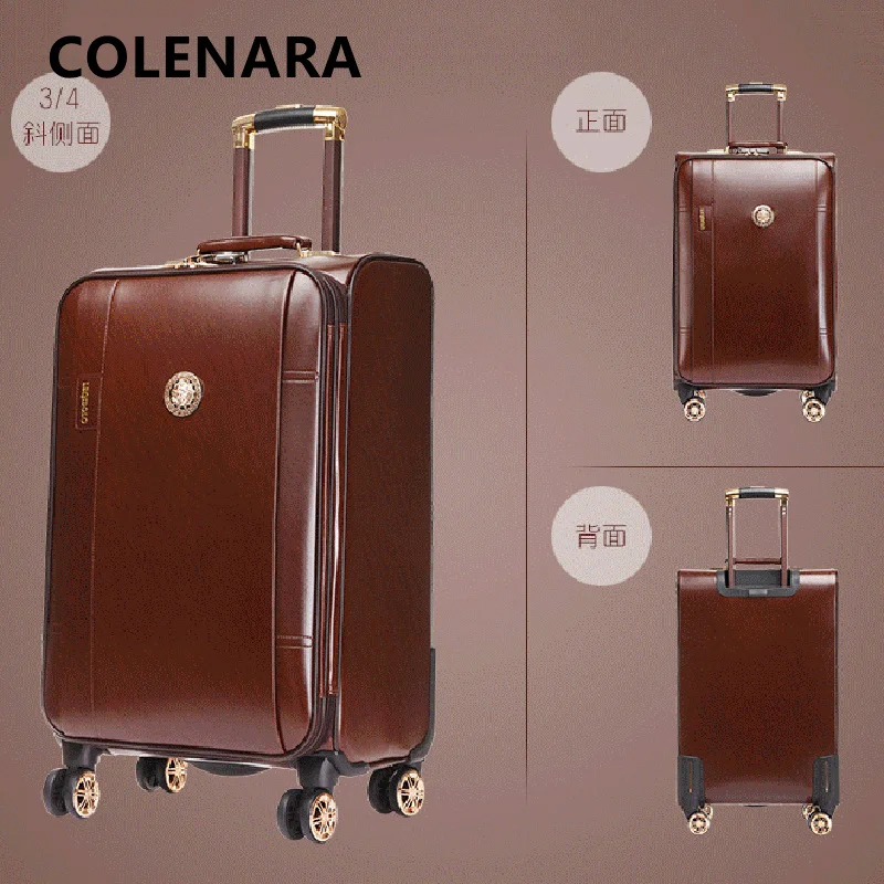 COLENARA High Quality Suitcase PU Leather Business Boarding Box 20"24 Inch Men Trolley Case Women's Password Box Travel Luggage
COLENARA High Quality Suitcase PU Leather Business Boarding Box 20"24 Inch Men Trolley Case Women's Password Box Travel Luggage
