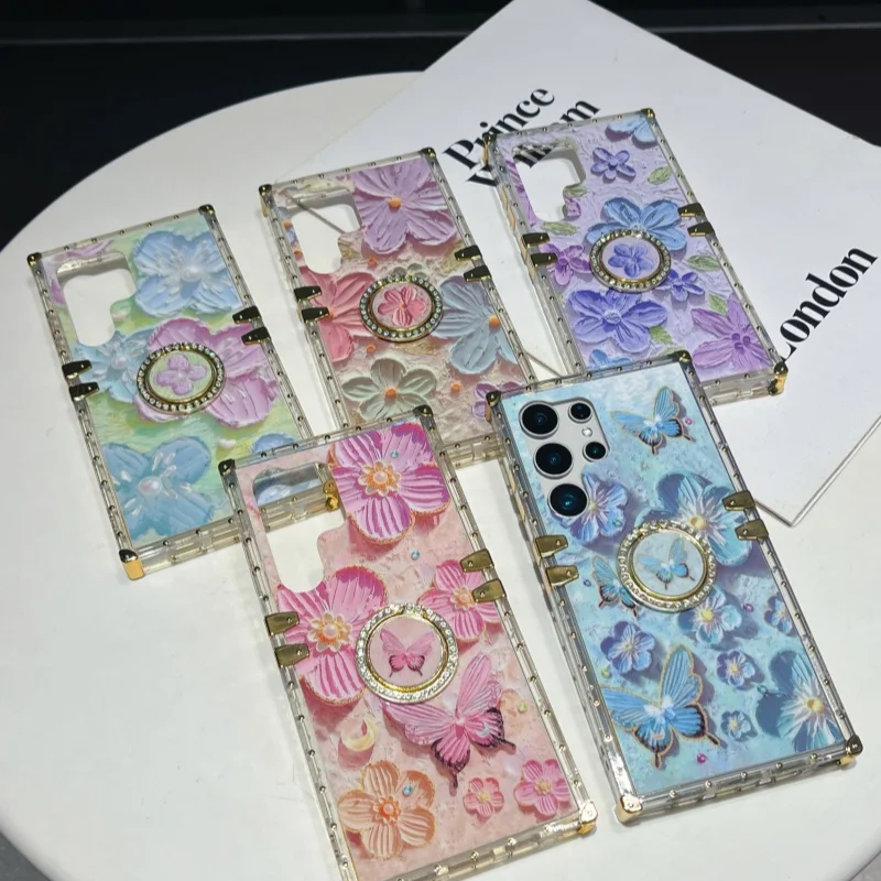 DIY 3D Oil Painting Butterfly Flowers Ring Stand Holder Phone Cases For Samsung Galaxy S23 Ultra S25 S24 S22 S21 Plus
DIY 3D Oil Painting Butterfly Flowers Ring Stand Holder Phone Cases For Samsung Galaxy S23 Ultra S25 S24 S22 S21 Plus