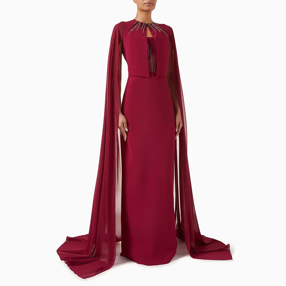 Красное платье для выпускного вечера с круглым вырезом по индивидуальному заказу, модное платье для выпускного вечера с кристаллами и бисером, прямое платье длиной до пола, вечернее платье
Красное платье для выпускного вечера с круглым вырезом по индивидуальному заказу, модное платье для выпускного вечера с кристаллами и бисером, прямое платье длиной до пола, вечернее платье