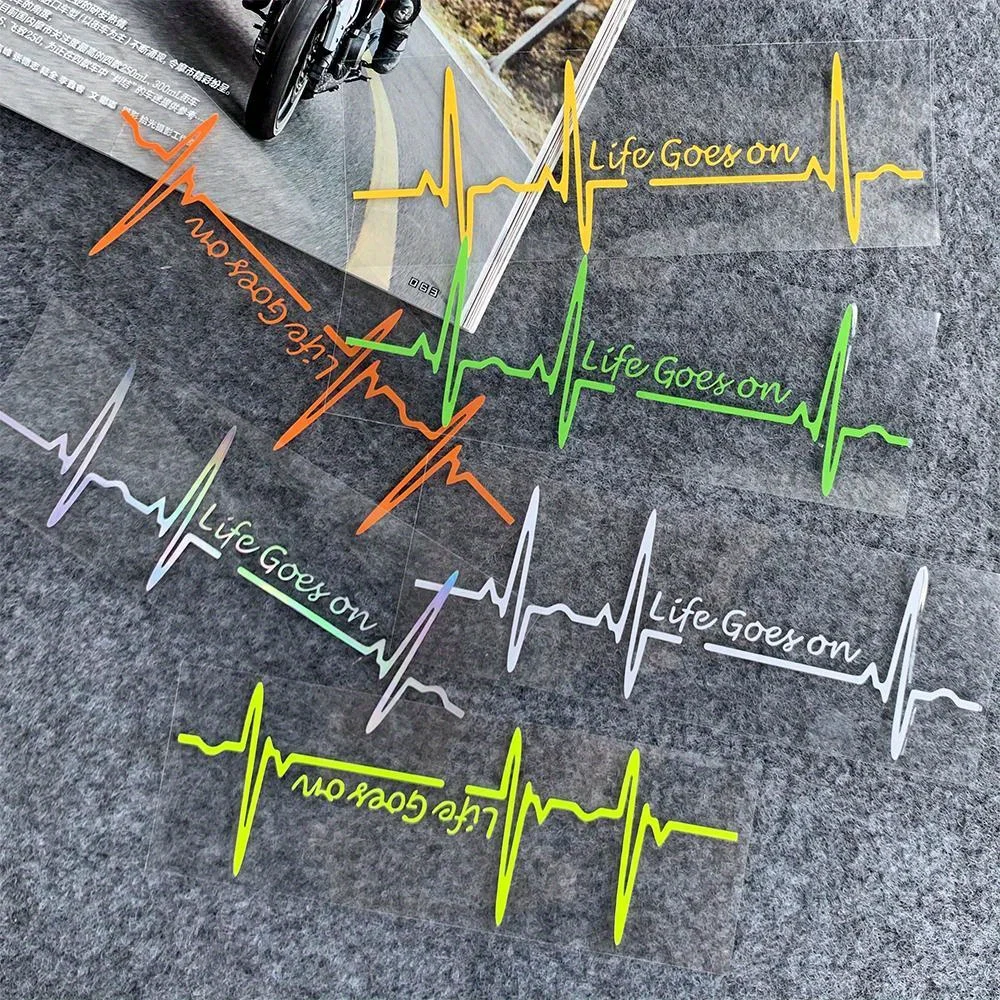 1PC Life Goes On Heartbeat ECG Sticker Waterproof Vinyl Decal, Multicolor Decor for Bike Motorcycle Car
1PC Life Goes On Heartbeat ECG Sticker Waterproof Vinyl Decal, Multicolor Decor for Bike Motorcycle Car