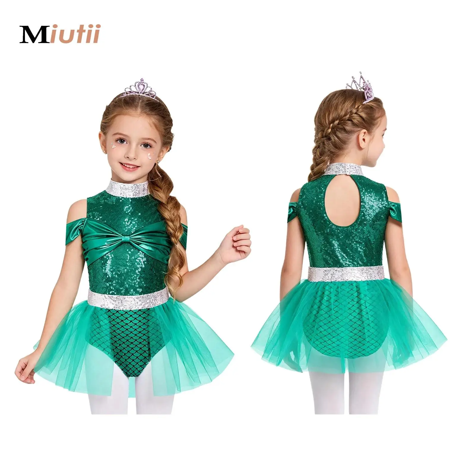 Sequins Bowknot Decor Ballet Leotard Tutu Dress for Kids Girls Gymnastics Jersey Ballerina Mermaid Camisole Dress Carnival Wear
Sequins Bowknot Decor Ballet Leotard Tutu Dress for Kids Girls Gymnastics Jersey Ballerina Mermaid Camisole Dress Carnival Wear