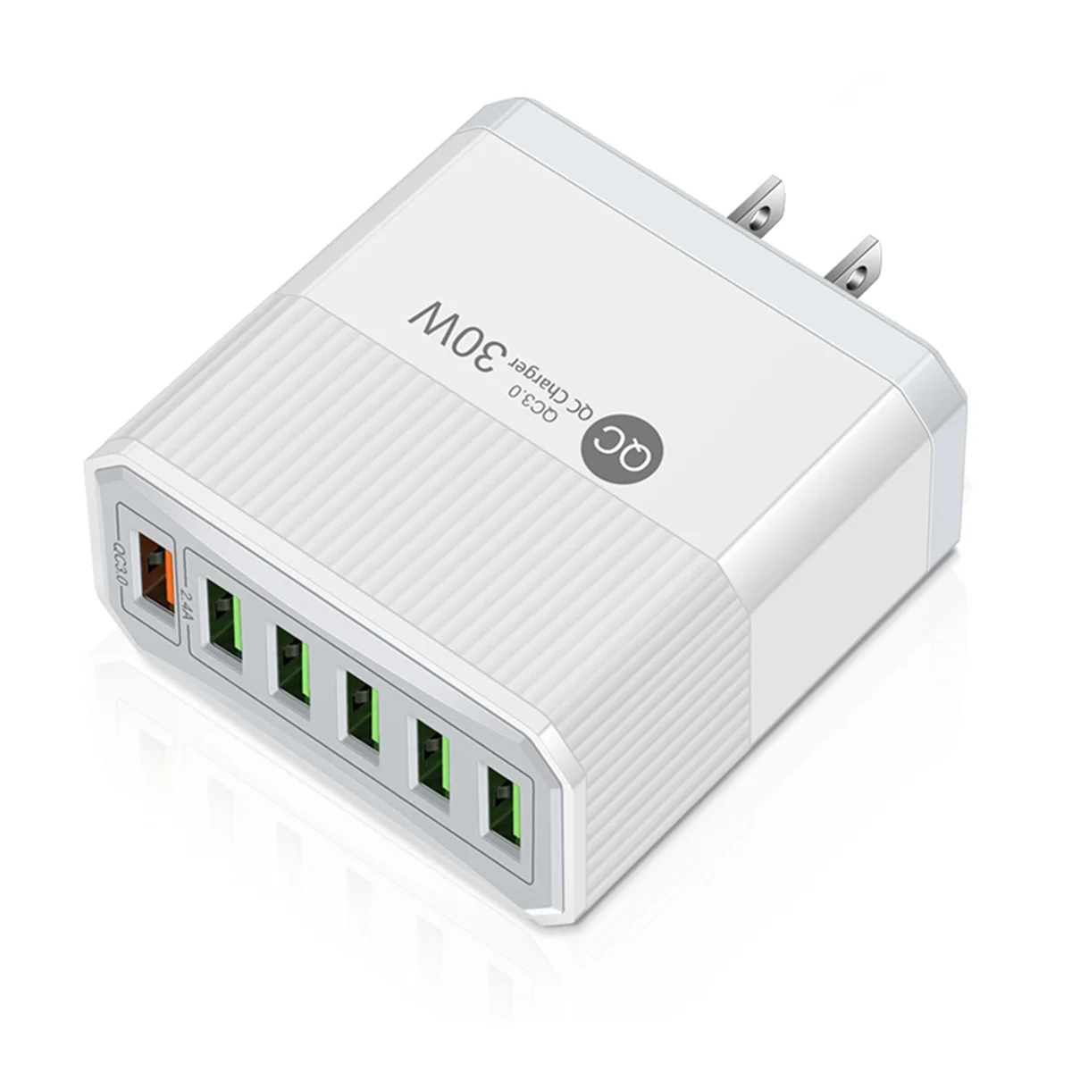 6-портовое USB-зарядное устройство, 30 Вт, зарядное устройство для быстрой зарядки, зарядные устройства для сотовых телефонов, вилка стандарта США, белая
6-портовое USB-зарядное устройство, 30 Вт, зарядное устройство для быстрой зарядки, зарядные устройства для сотовых телефонов, вилка стандарта США, белая
