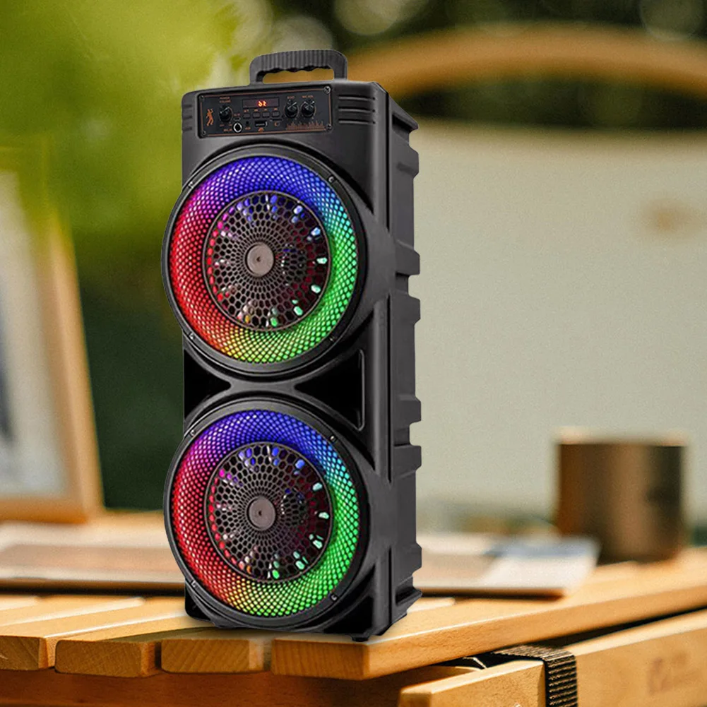 BT Speaker Portable Speaker with Double Subwoofer Deep Bass Lights Support USB/TF/AUX/FM/BT/MIC Long Playtime for Outdoor Party
BT Speaker Portable Speaker with Double Subwoofer Deep Bass Lights Support USB/TF/AUX/FM/BT/MIC Long Playtime for Outdoor Party