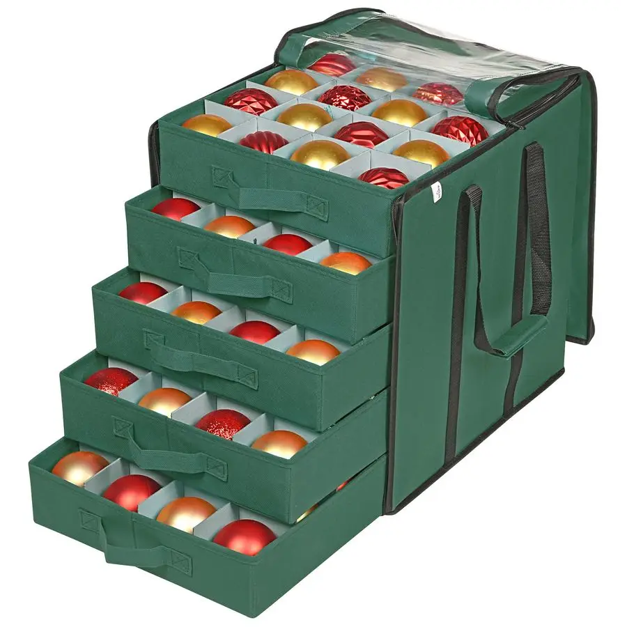Christmas Ornament Storage Boxes with Dividers 5 Separate Trays Ornament Holder Keeps 100 Holiday Ornaments Durable Carrying Bag
Christmas Ornament Storage Boxes with Dividers 5 Separate Trays Ornament Holder Keeps 100 Holiday Ornaments Durable Carrying Bag