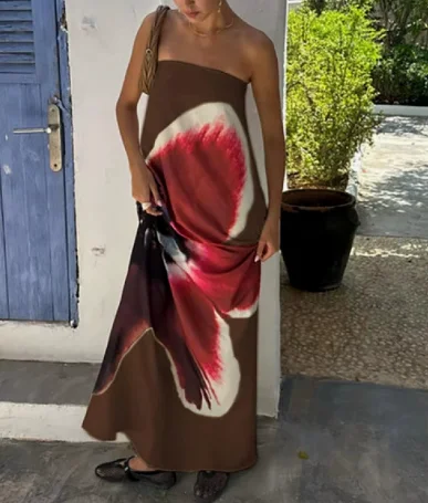 Women Dress 2026 Spring Summer New Sexy Off Shoulder Backless Fashion Printed Loose Sleeveless Casual Vacation Long Dress
Women Dress 2026 Spring Summer New Sexy Off Shoulder Backless Fashion Printed Loose Sleeveless Casual Vacation Long Dress