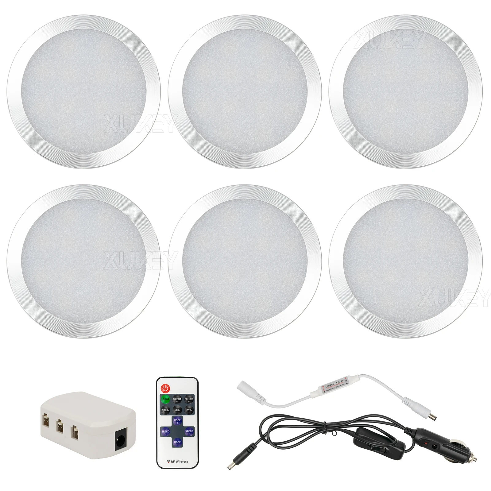 6x 10SMD LED Downlights RV Ceiling Surface Mounting 60mm Round Interior Light Spotlight 12V 2.5W 260lm Bright Nature White 6000K
6x 10SMD LED Downlights RV Ceiling Surface Mounting 60mm Round Interior Light Spotlight 12V 2.5W 260lm Bright Nature White 6000K