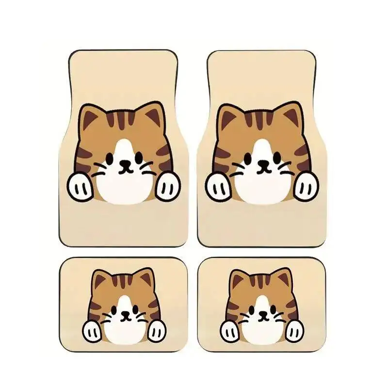 4Pcs Cute Orange Cat Face Print Car Floor Mats Non-Slip Universal Foot Pads For Auto Interior Decoration For Sedan SUV Suit Gift
4Pcs Cute Orange Cat Face Print Car Floor Mats Non-Slip Universal Foot Pads For Auto Interior Decoration For Sedan SUV Suit Gift