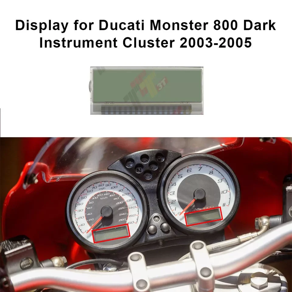 Дисплей для Ducati Monster 620 695 800 900 1000 S2R S4 приборной панели
Дисплей для Ducati Monster 620 695 800 900 1000 S2R S4 приборной панели