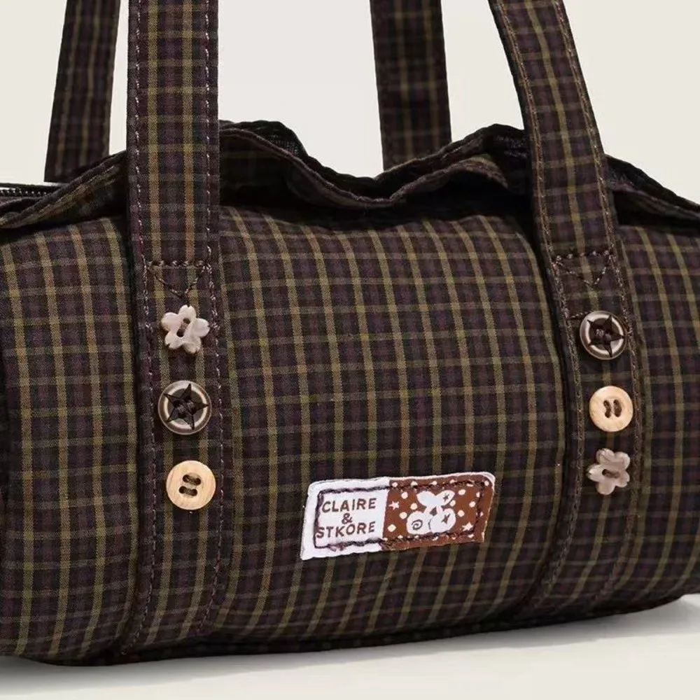 Large Capacity Plaid Shoulder Bag Canvas Casual British Style Crossbody Bag Simple Design Multifunctional Underarm Bag Women
Large Capacity Plaid Shoulder Bag Canvas Casual British Style Crossbody Bag Simple Design Multifunctional Underarm Bag Women