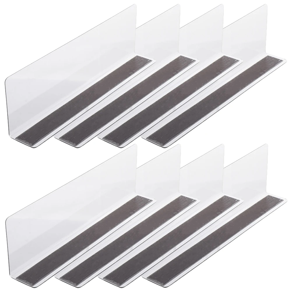 8 Pcs L-shaped Separator Shelf Cabinet Dividers Locker Strip for Closet Organization Pvc Transparent Cabinets
8 Pcs L-shaped Separator Shelf Cabinet Dividers Locker Strip for Closet Organization Pvc Transparent Cabinets