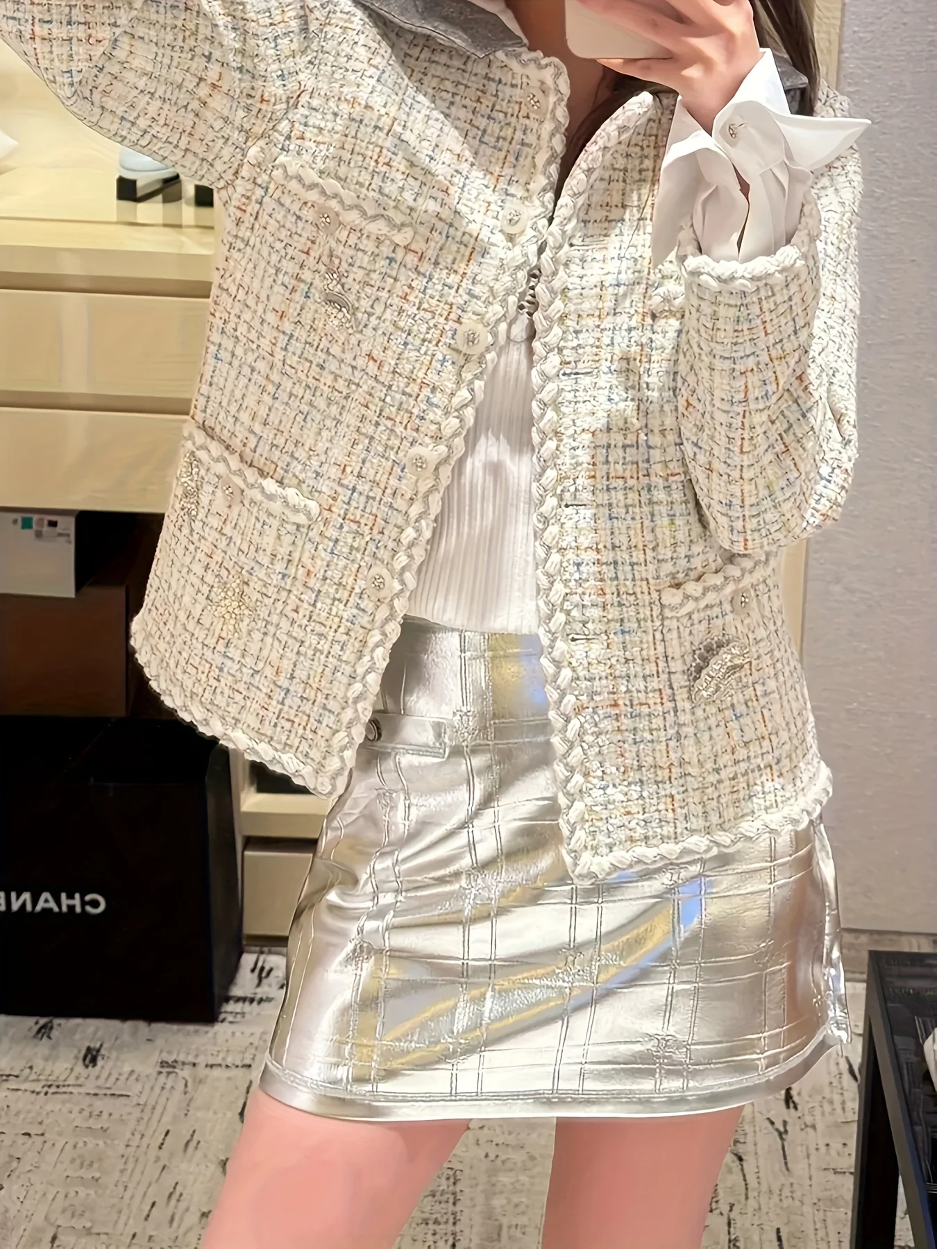 Elegant Women Multicolor Tweed Blazer Detachable Hood Braided Trim Short Jacket 29101
Elegant Women Multicolor Tweed Blazer Detachable Hood Braided Trim Short Jacket 29101
