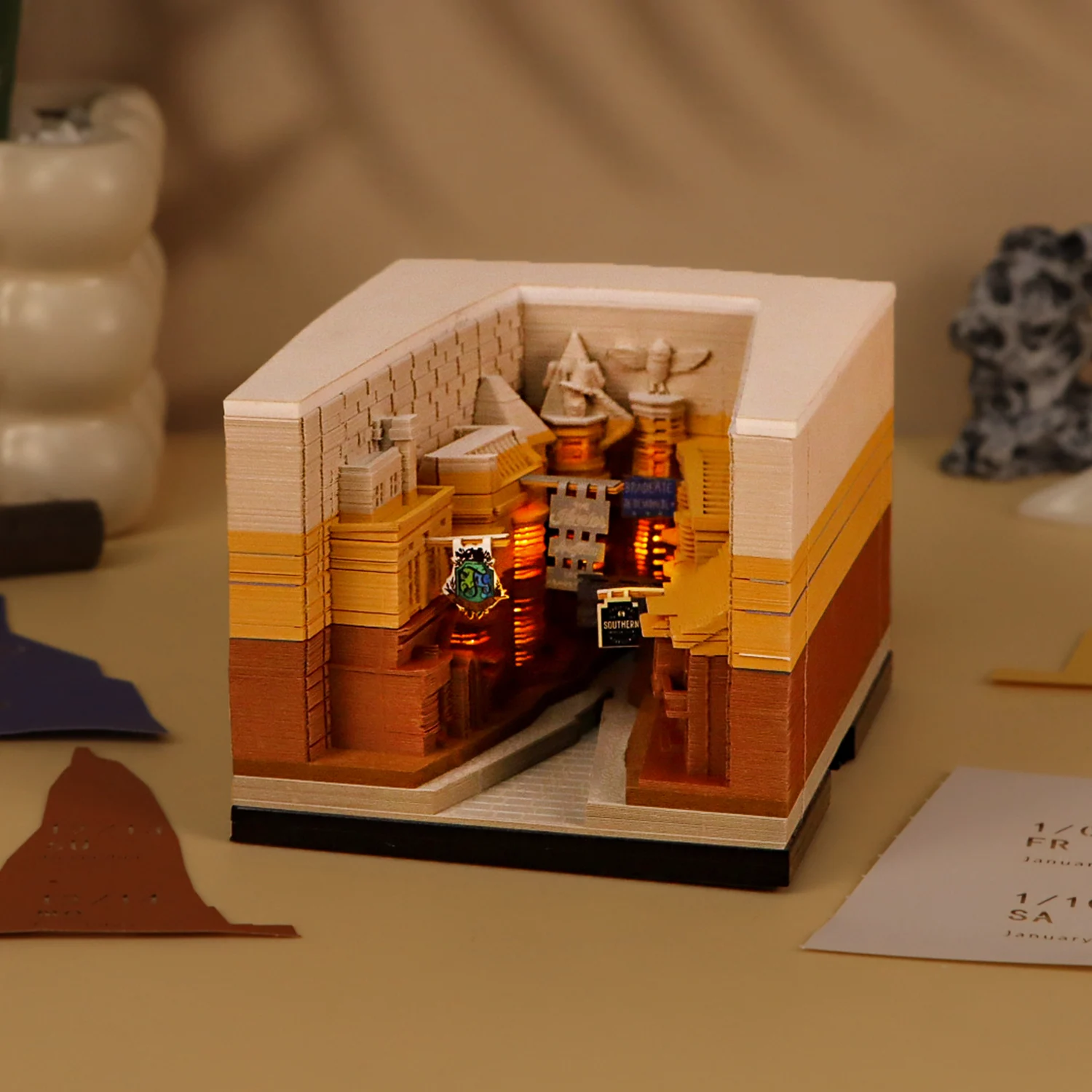 Omoshiroi Block 2026 Calendar 3D Notepad Diagonal Alley 264Sheet Diy House Memo Pad Led Lights Paper Notes Block Christmas Gifts 
Omoshiroi Block 2026 Calendar 3D Notepad Diagonal Alley 264Sheet Diy House Memo Pad Led Lights Paper Notes Block Christmas Gifts