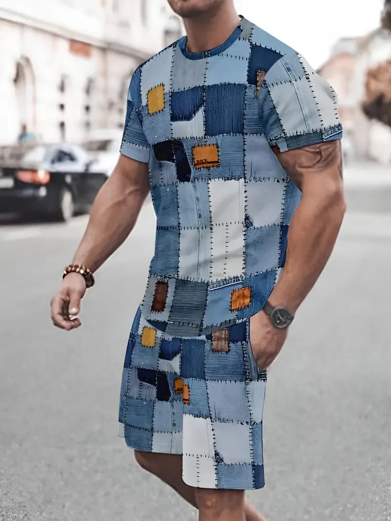 2025 Summer Beach Vacation Hot-selling Pattern Print Short-sleeved Shorts Set Adult Sports Fashion Street Casual Men's Suit
2025 Summer Beach Vacation Hot-selling Pattern Print Short-sleeved Shorts Set Adult Sports Fashion Street Casual Men's Suit
