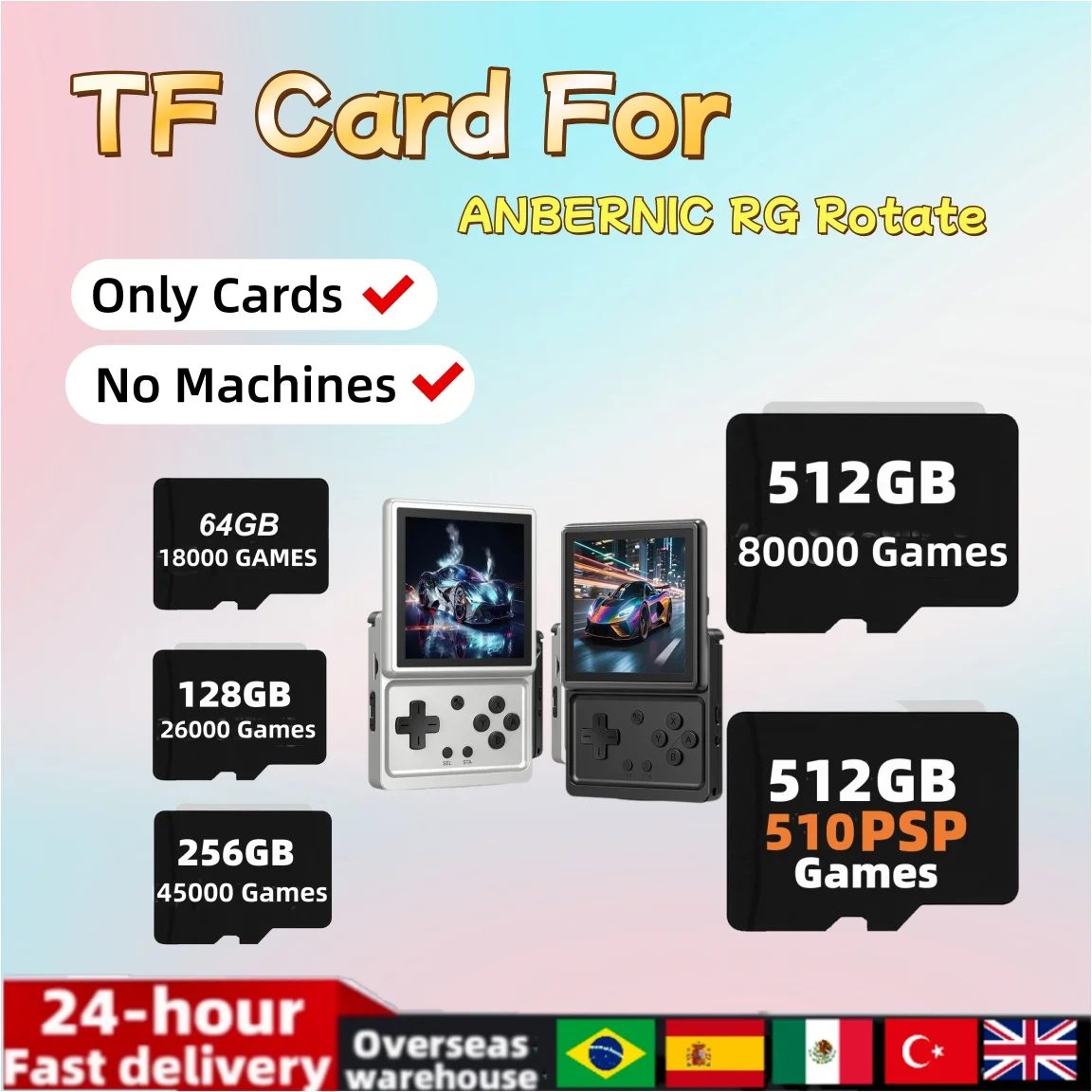 Game Card For ANBERNIC RG Rotate Retro Classic Games Android Handheld Gaming Console Memory Card TF Card SD Card 512G PS2 PSP
Game Card For ANBERNIC RG Rotate Retro Classic Games Android Handheld Gaming Console Memory Card TF Card SD Card 512G PS2 PSP
