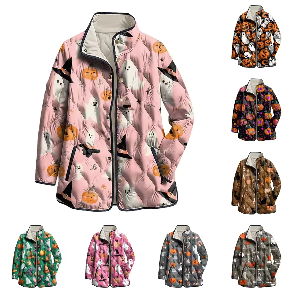 Women'S Halloween Printed s Casual Fashion Warm Cotton Stand Up Collar Single Breasted куртка женская
Women'S Halloween Printed s Casual Fashion Warm Cotton Stand Up Collar Single Breasted куртка женская