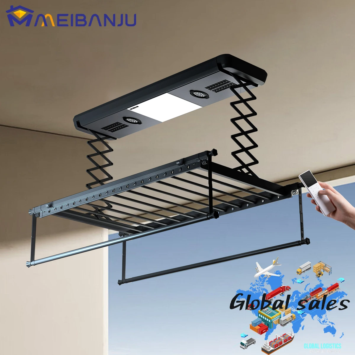 Intelligent Electric Clothe Airing Machine with Remote Control Light and Clothes Airing Lifting for Balcony Clothes Airing Rack
Intelligent Electric Clothe Airing Machine with Remote Control Light and Clothes Airing Lifting for Balcony Clothes Airing Rack