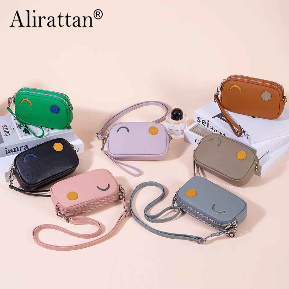 Alirattan New Double Zipper Handheld Bag Shoulder Crossbody Bag Genuine Leather Bag Women's Simple Bag Mobile Phone Bag
Alirattan New Double Zipper Handheld Bag Shoulder Crossbody Bag Genuine Leather Bag Women's Simple Bag Mobile Phone Bag