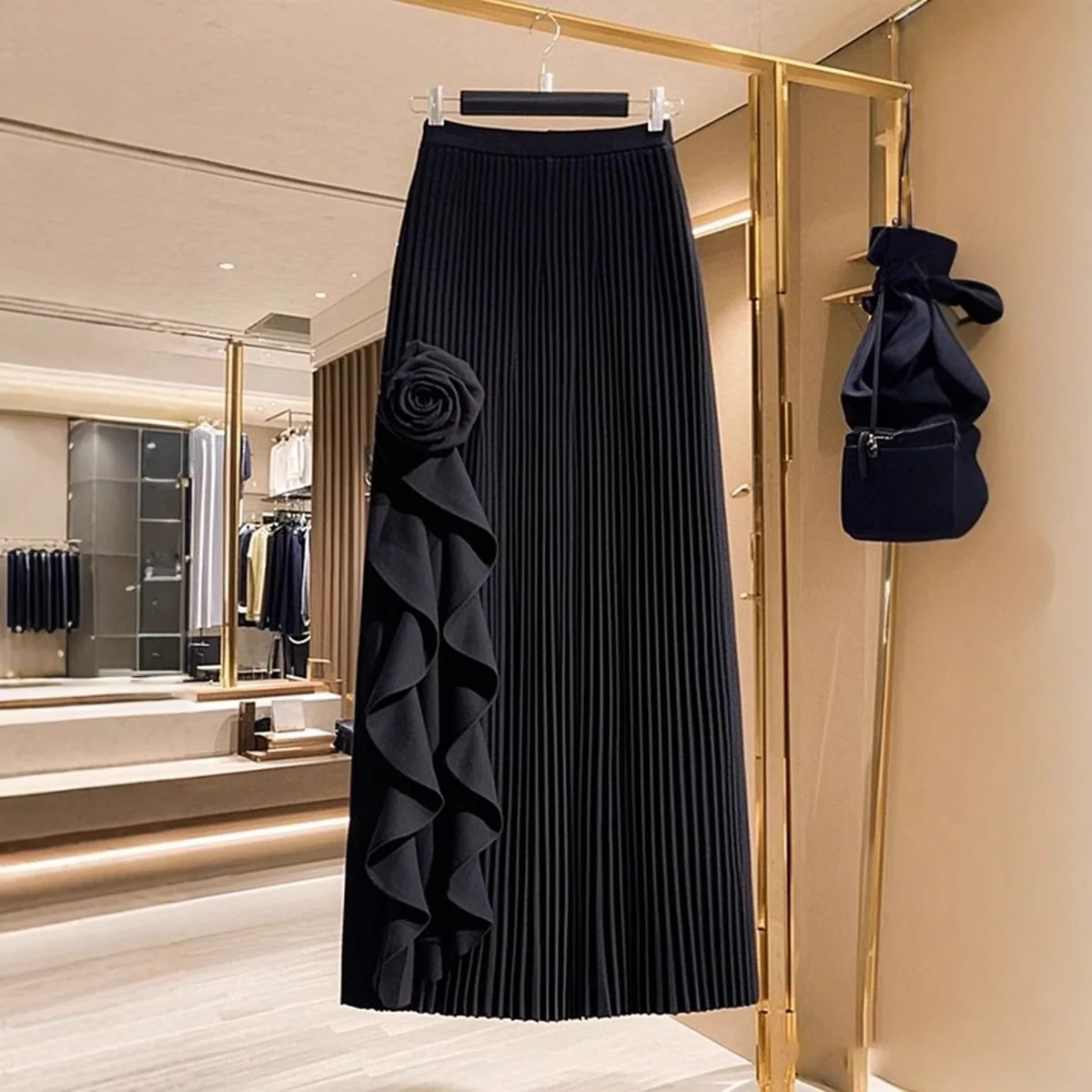 Tea Series Irregular Rose Elastic 2024 New High Waist Autumn And Winter Slimming Mid Length Skirt
Tea Series Irregular Rose Elastic 2024 New High Waist Autumn And Winter Slimming Mid Length Skirt
