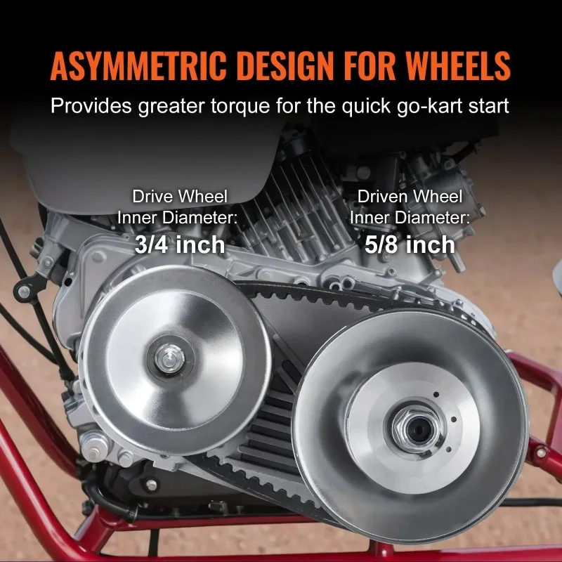 Drive Clutch, Engine, 2000 RPM High-Strength Drive Clutch with Asymmetric Designed Wheels & Robust Rubber Belt for Engines
Drive Clutch, Engine, 2000 RPM High-Strength Drive Clutch with Asymmetric Designed Wheels & Robust Rubber Belt for Engines