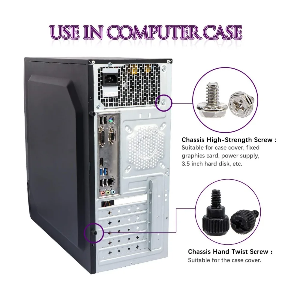 330PCS Black Computer Screws Kit Brass Standoffs with Washers Standoffs Assortment Kit Carbon Steel PC Case Screws Set
330PCS Black Computer Screws Kit Brass Standoffs with Washers Standoffs Assortment Kit Carbon Steel PC Case Screws Set