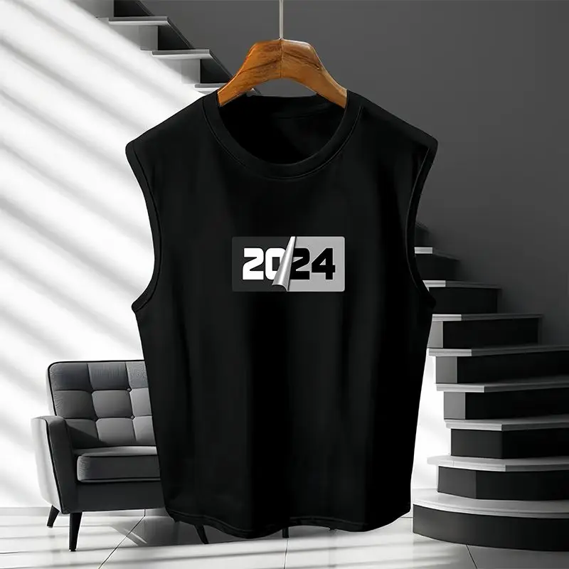 Men's Sleeveless Tank Top T-shirt Leisure Sports Round Neck Printed Shirt Pure Cotton 2024 Summer Fitness Running Shirt 4XL
Men's Sleeveless Tank Top T-shirt Leisure Sports Round Neck Printed Shirt Pure Cotton 2024 Summer Fitness Running Shirt 4XL