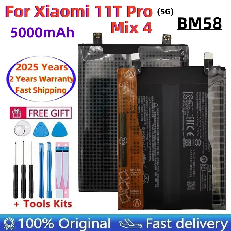 2025 Years 100% Original New High Quality For Xiaomi 11T Pro 5G Mix 4 Mix4 Battery 5000mAh BM58 Cellphone Replacement Batteries
2025 Years 100% Original New High Quality For Xiaomi 11T Pro 5G Mix 4 Mix4 Battery 5000mAh BM58 Cellphone Replacement Batteries