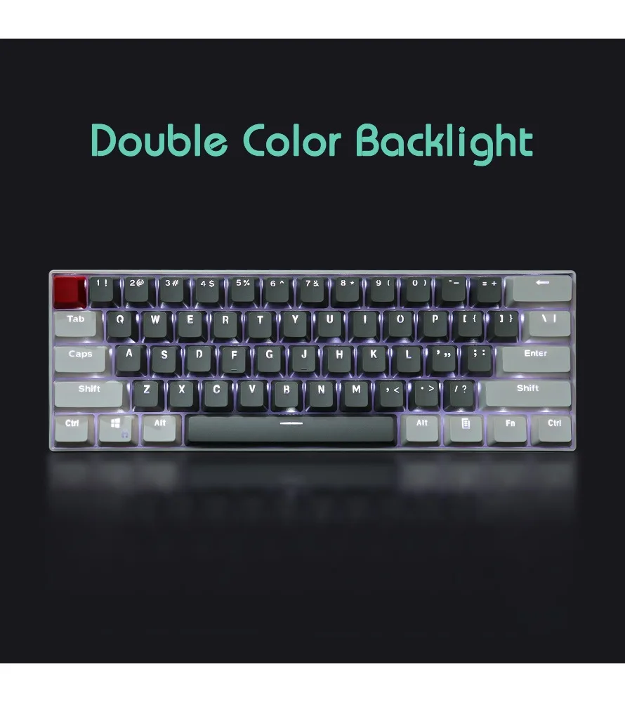Red white and gray PBT three color matching keycap OEM height character light transmission suitable for 61/87/104 keyboard
Red white and gray PBT three color matching keycap OEM height character light transmission suitable for 61/87/104 keyboard