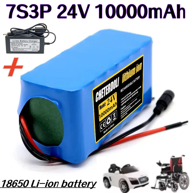 24V 10Ah 7S3P 18650 rechargeable lithium-ion battery 25.2V 10000mAh/lithium-ion battery pack,Suitable for 29V Motor Equipment.
24V 10Ah 7S3P 18650 rechargeable lithium-ion battery 25.2V 10000mAh/lithium-ion battery pack,Suitable for 29V Motor Equipment.